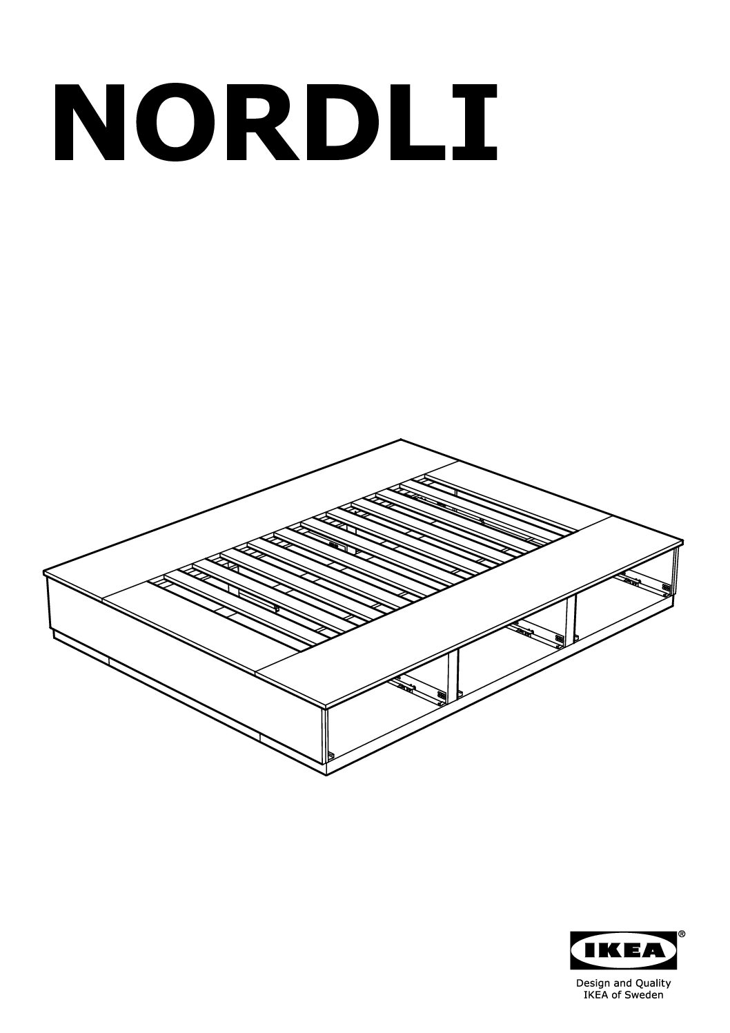 Ikea 403.498.47 Nordli bed Bedienungsanleitung 