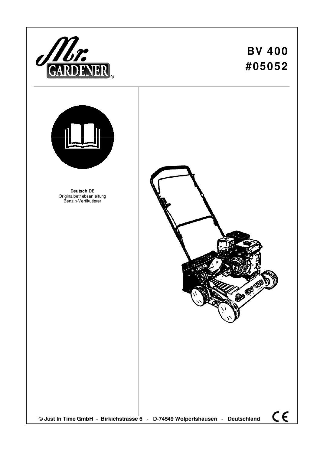 Mr Gardener BV 400 05052 Bedienungsanleitung