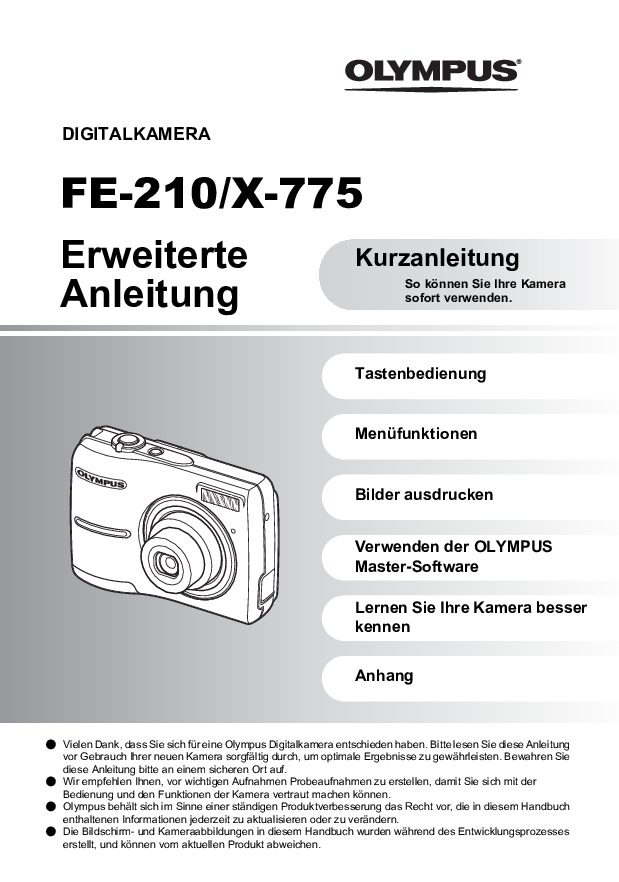 Olympus X-775 Bedienungsanleitung 