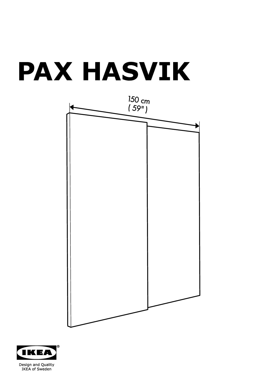 Ikea PAX HASVIK 150 Bedienungsanleitung