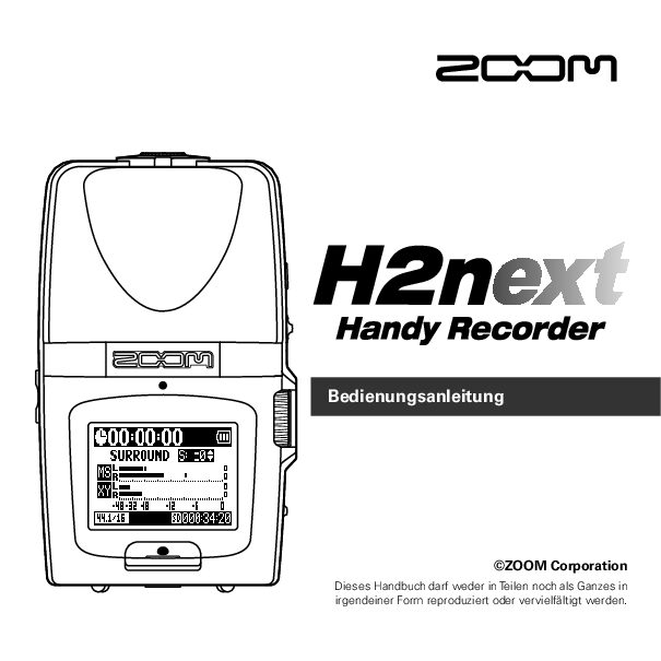 Zoom H2n Bedienungsanleitung