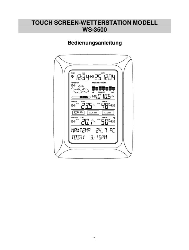 Techno line WS 3500 Bedienungsanleitung