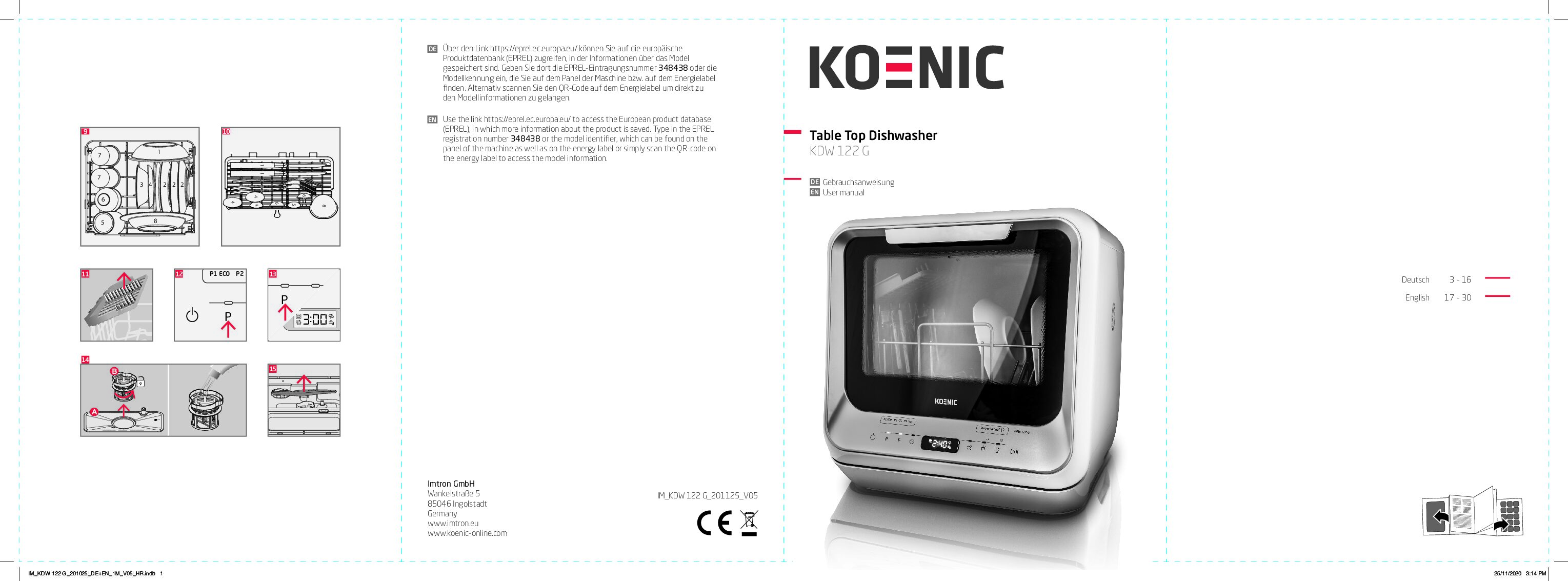 Koenic KDW 122 G Bedienungsanleitung