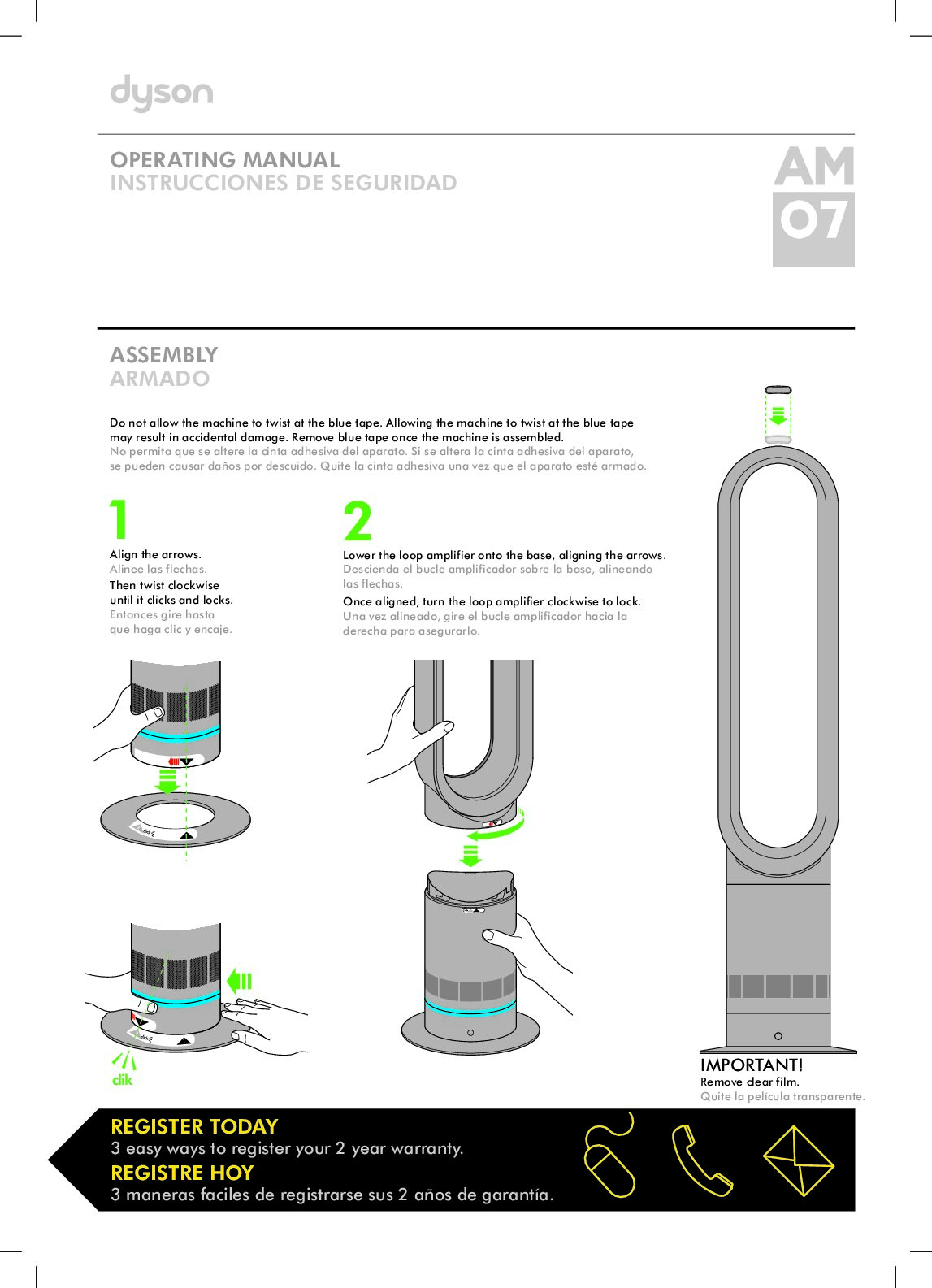 Dyson AM07 Bedienungsanleitung