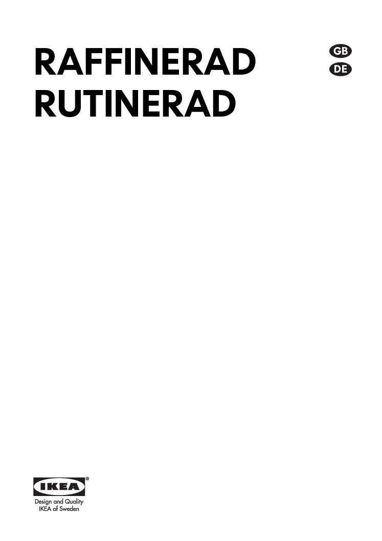 Ikea RAFFINERAD Bedienungsanleitung