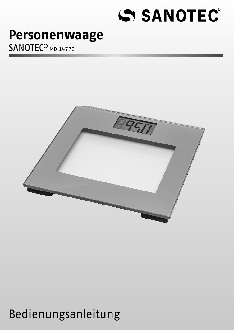 Sanotec MD 14770 Bedienungsanleitung