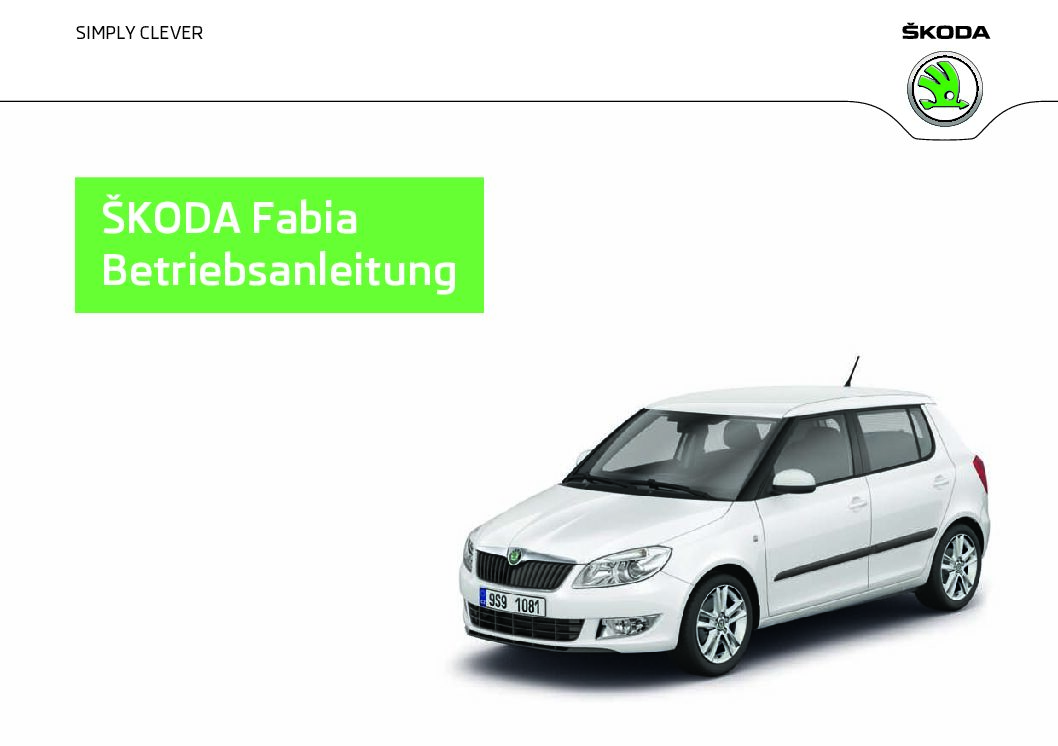 Skoda Fabia Bedienungsanleitung