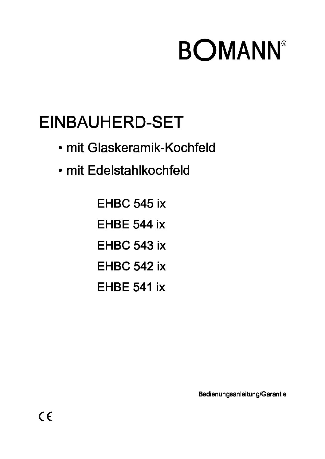 Bomann EHBC 545 ix Bedienungsanleitung