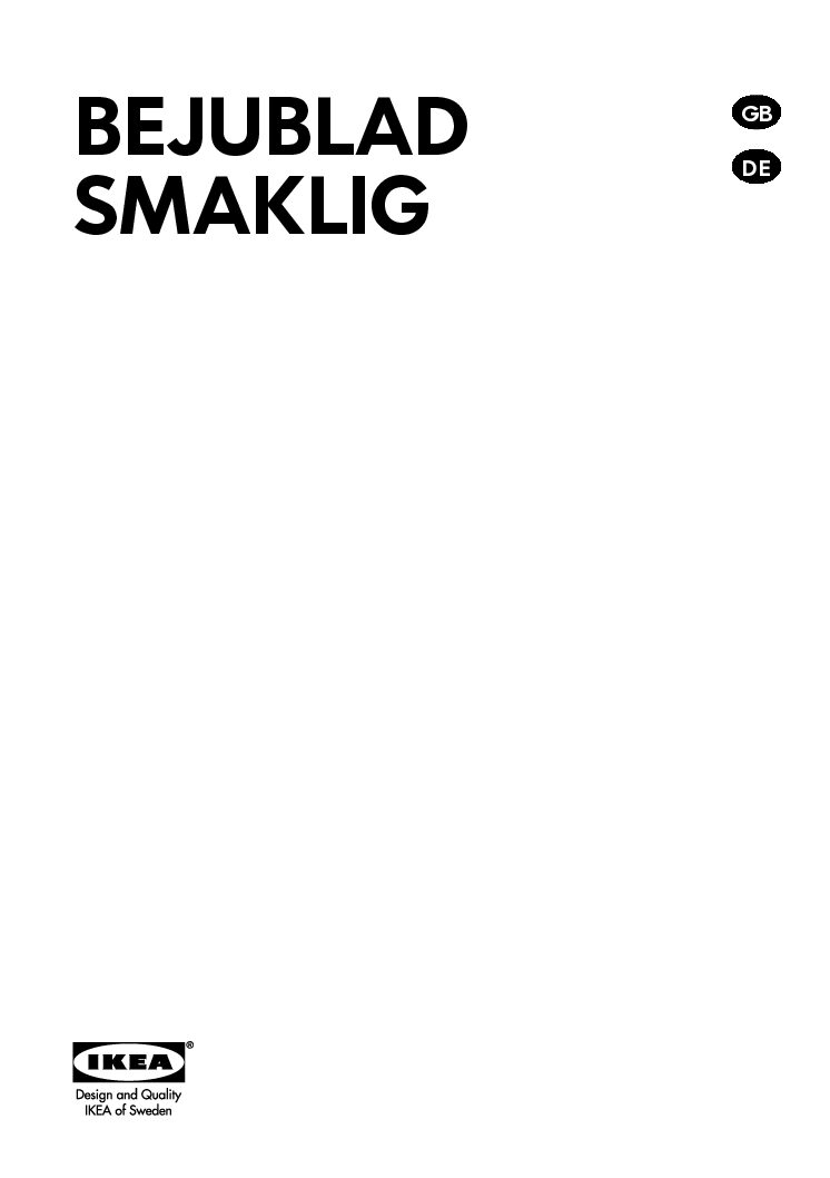 Ikea BEJUBLAD induction Bedienungsanleitung