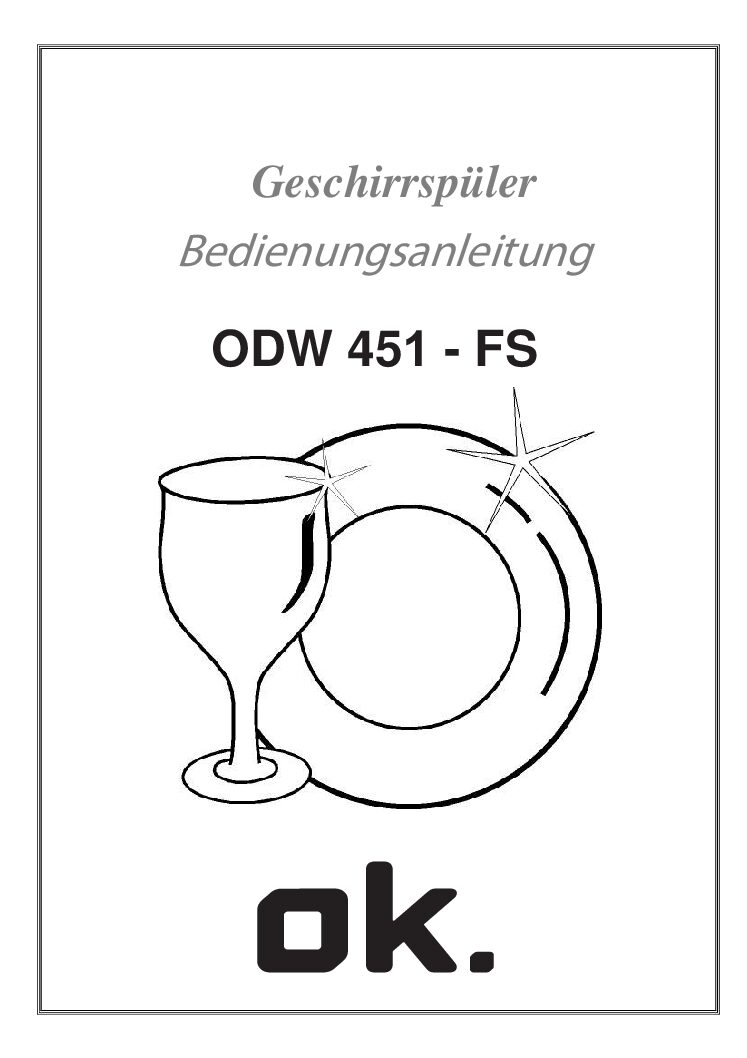 OK ODW 451 Bedienungsanleitung