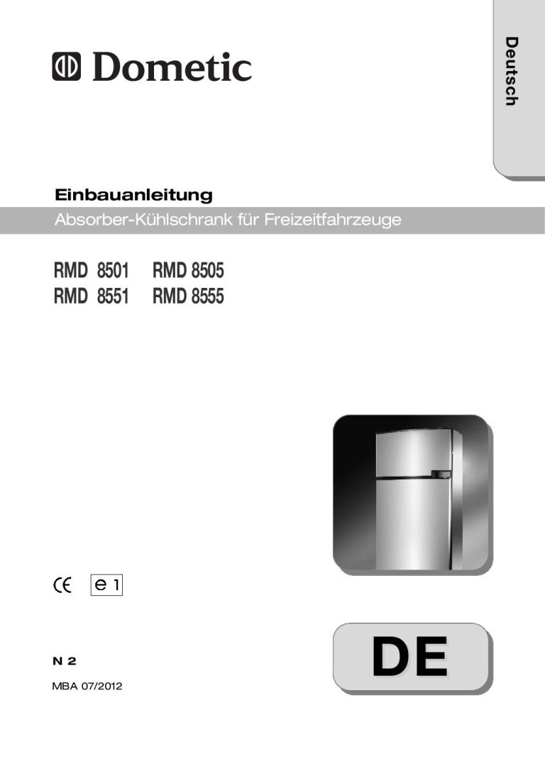 Dometic RMD 8505 Bedienungsanleitung