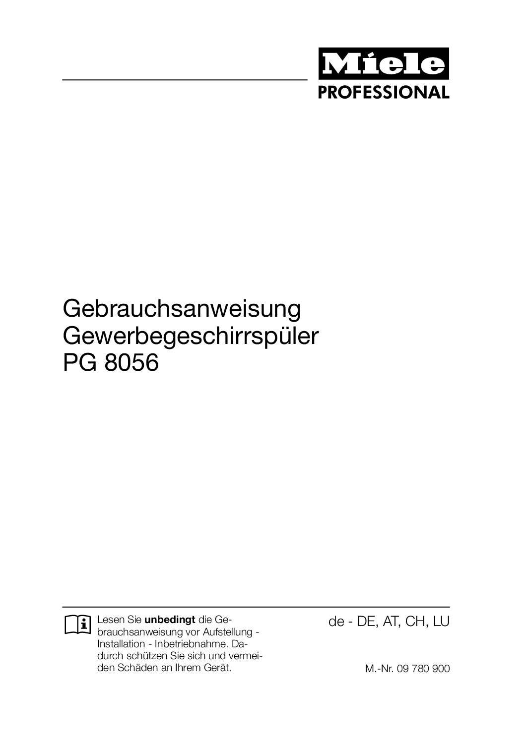 Miele PG 8056 U Bedienungsanleitung