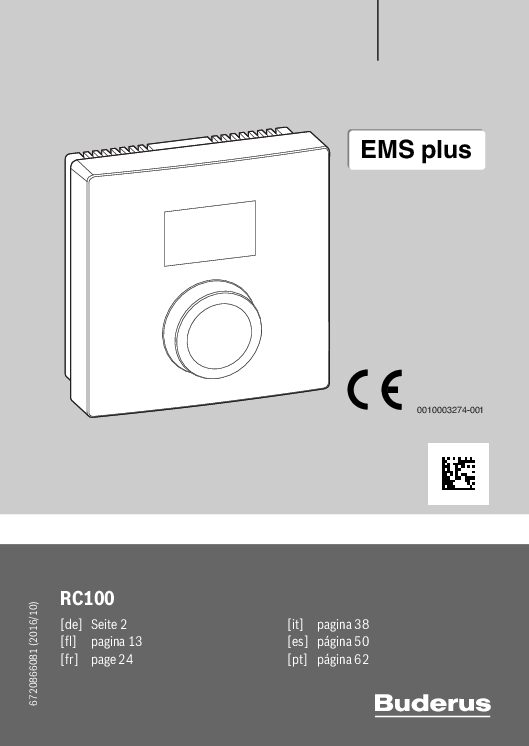 Buderus RC100 Bedienungsanleitung