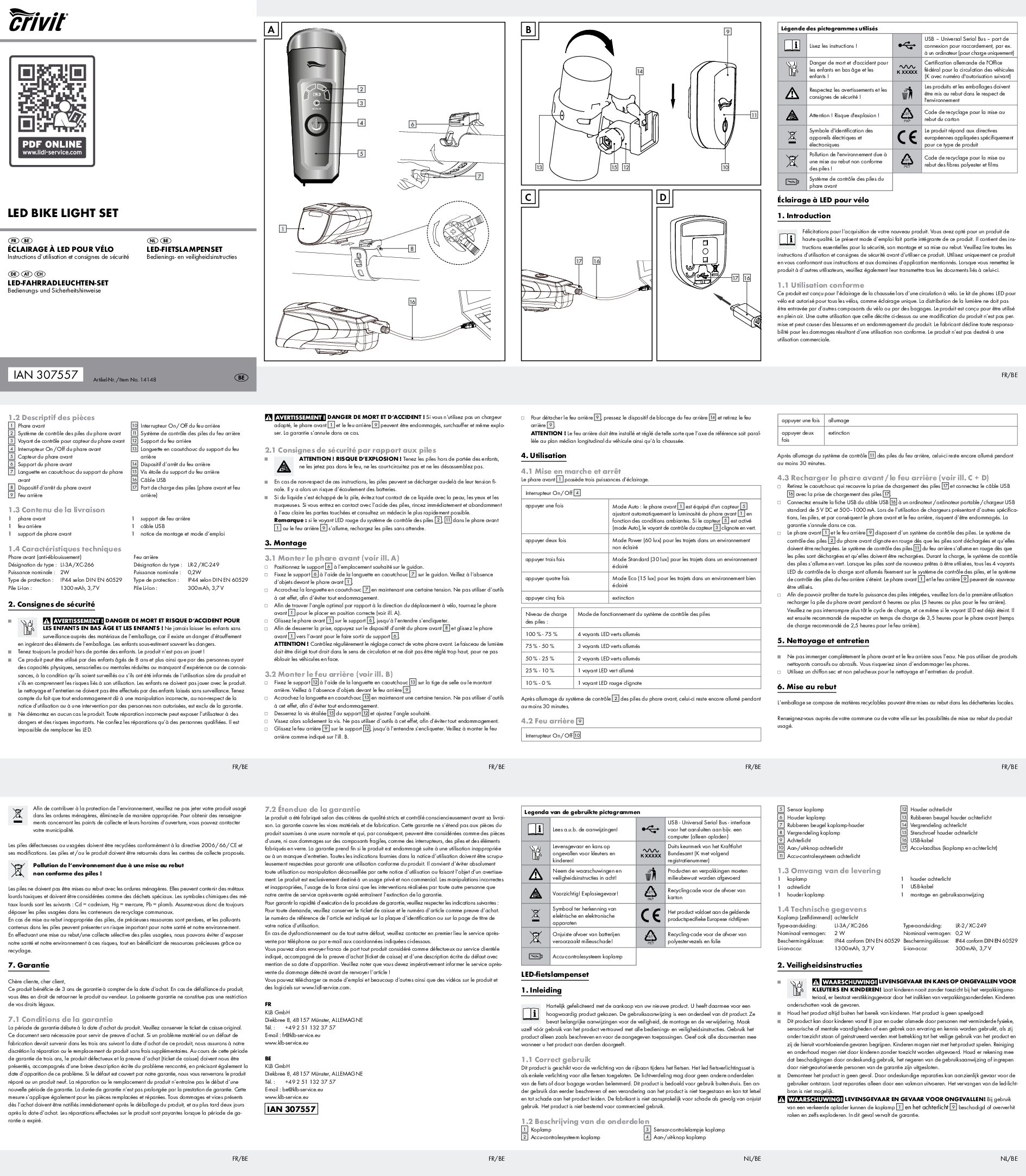Crivit 14148092018 Bedienungsanleitung