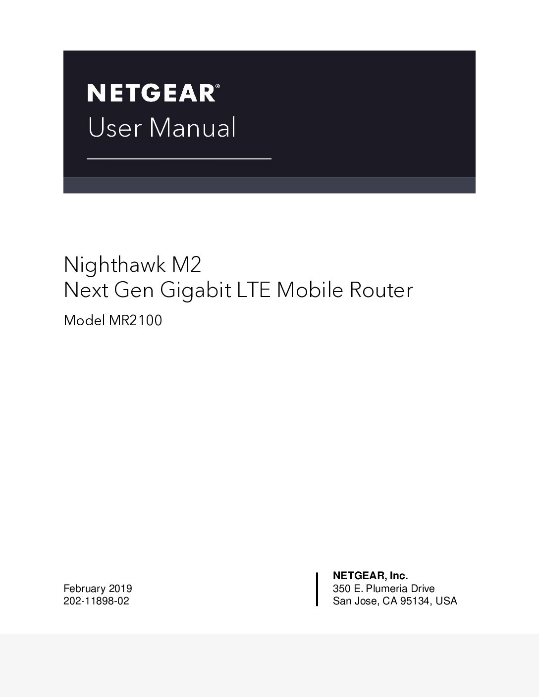 Netgear Nighthawk M2 Bedienungsanleitung