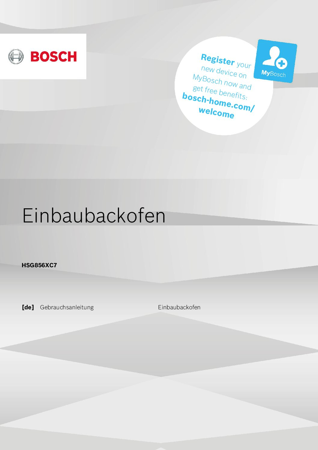 Bosch HSG856XC7 Bedienungsanleitung