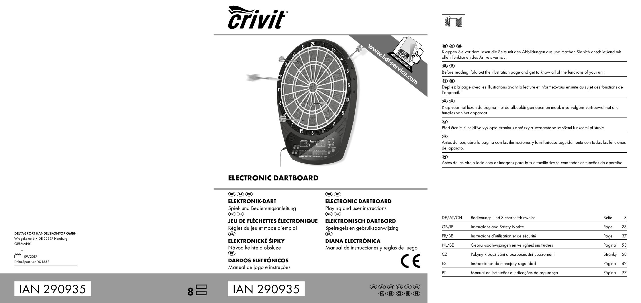Crivit DS-1532 IAN 290935 Bedienungsanleitung