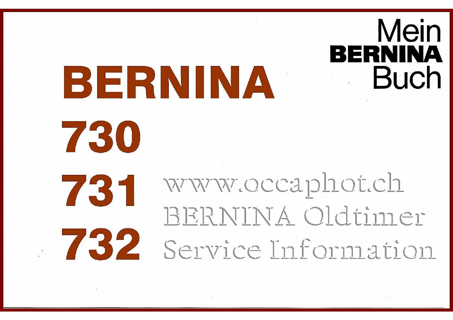 Bernina 730 Bedienungsanleitung