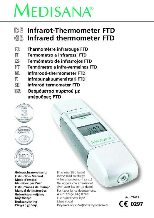 Medisana FTD 77055 Bedienungsanleitung