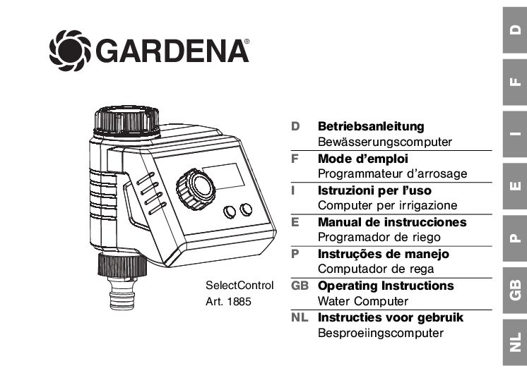 Gardena SelectControl 1885 Bedienungsanleitung