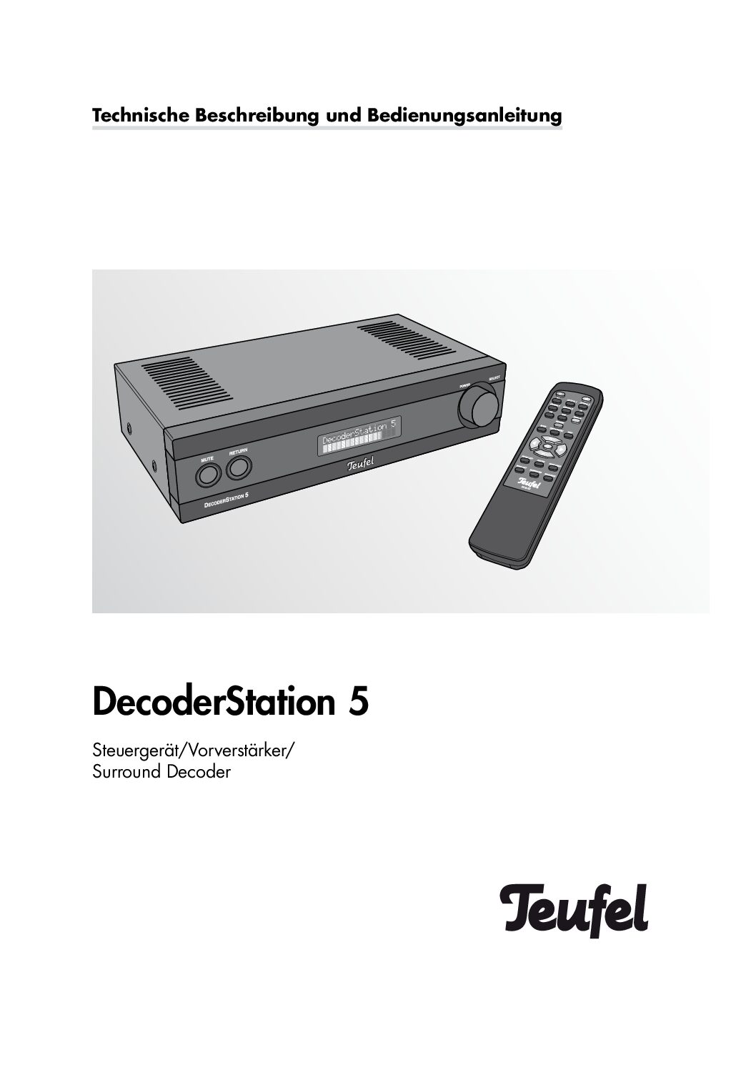Teufel DecoderStation 5 Bedienungsanleitung