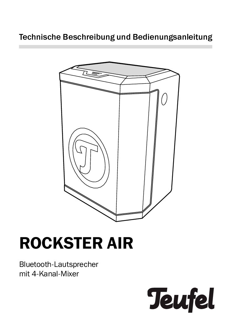 Teufel ROCKSTER AIR Bedienungsanleitung