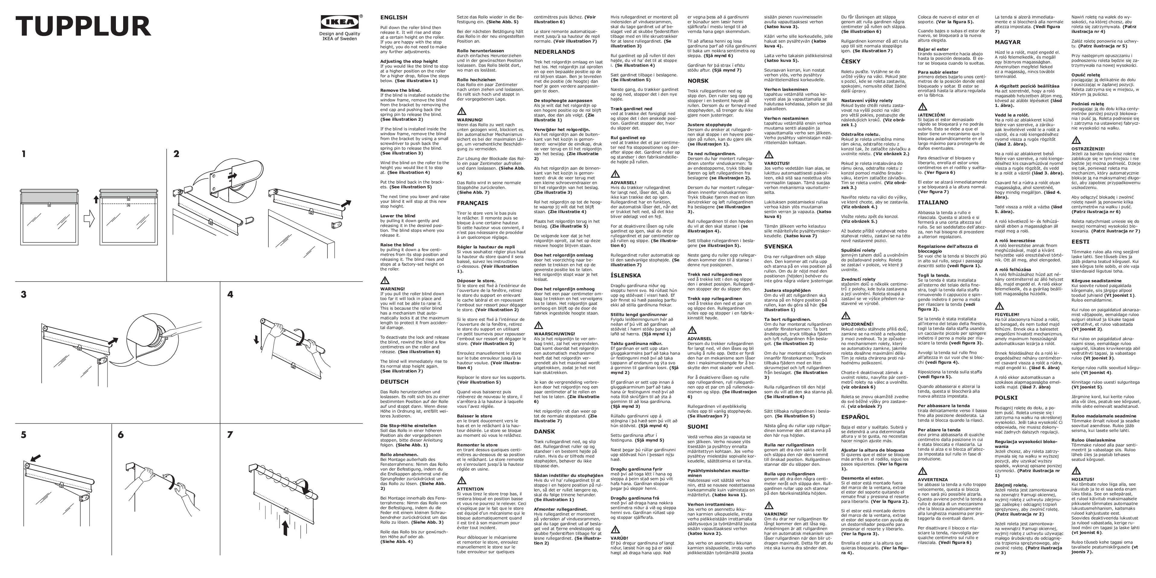 Ikea TUPPLUR Bedienungsanleitung