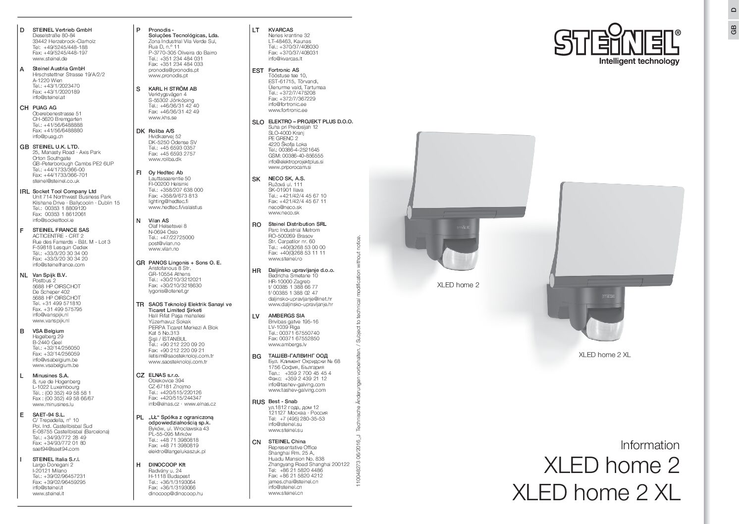 Steinel XLED home 2 Bedienungsanleitung
