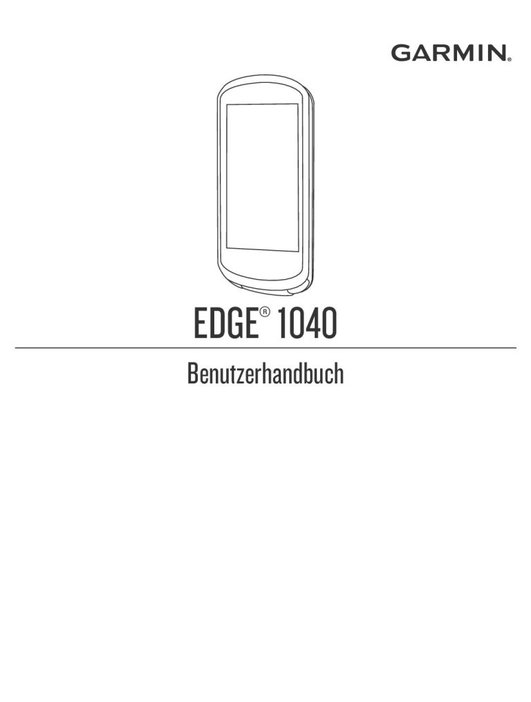 Garmin Edge 1040 Bedienungsanleitung