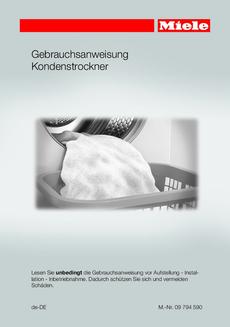 Miele TDA 150 C Bedienungsanleitung