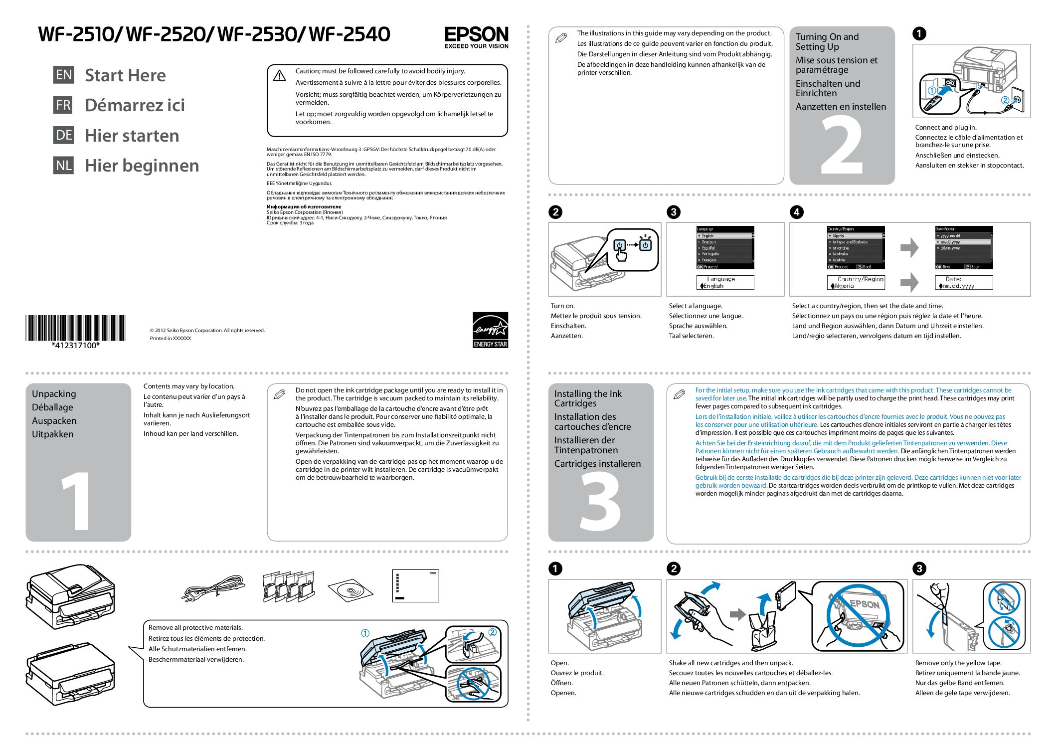 Epson WF2510 Bedienungsanleitung
