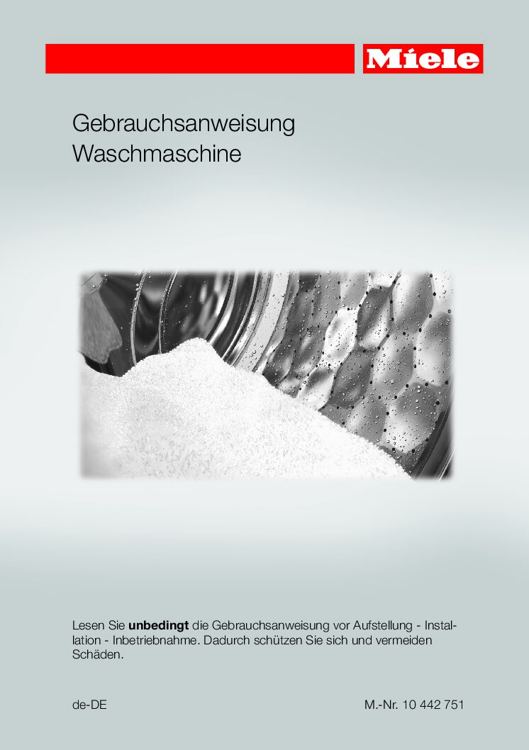 Miele WDD030 WPS EcoPlus Comfort Bedienungsanleitung
