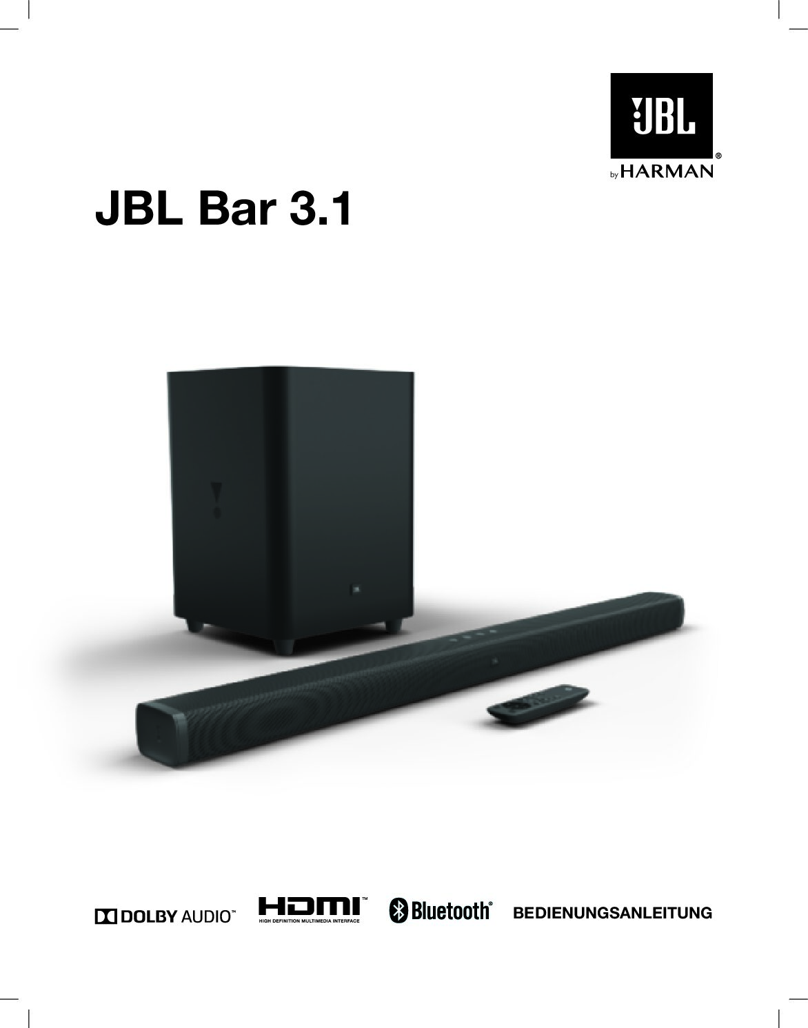JBL Bar 3.1 Bedienungsanleitung