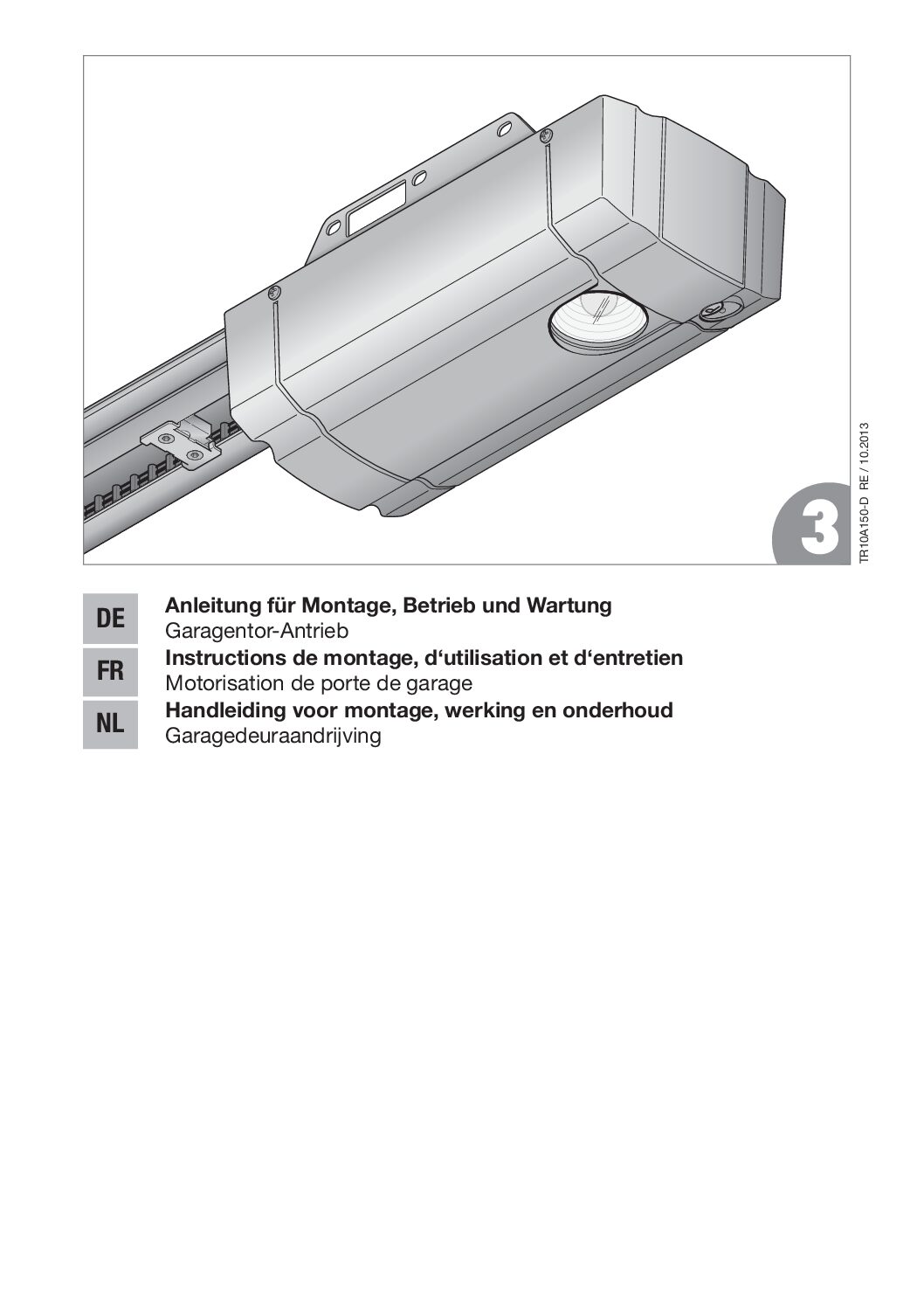Hormann ProMatic 3 Bedienungsanleitung