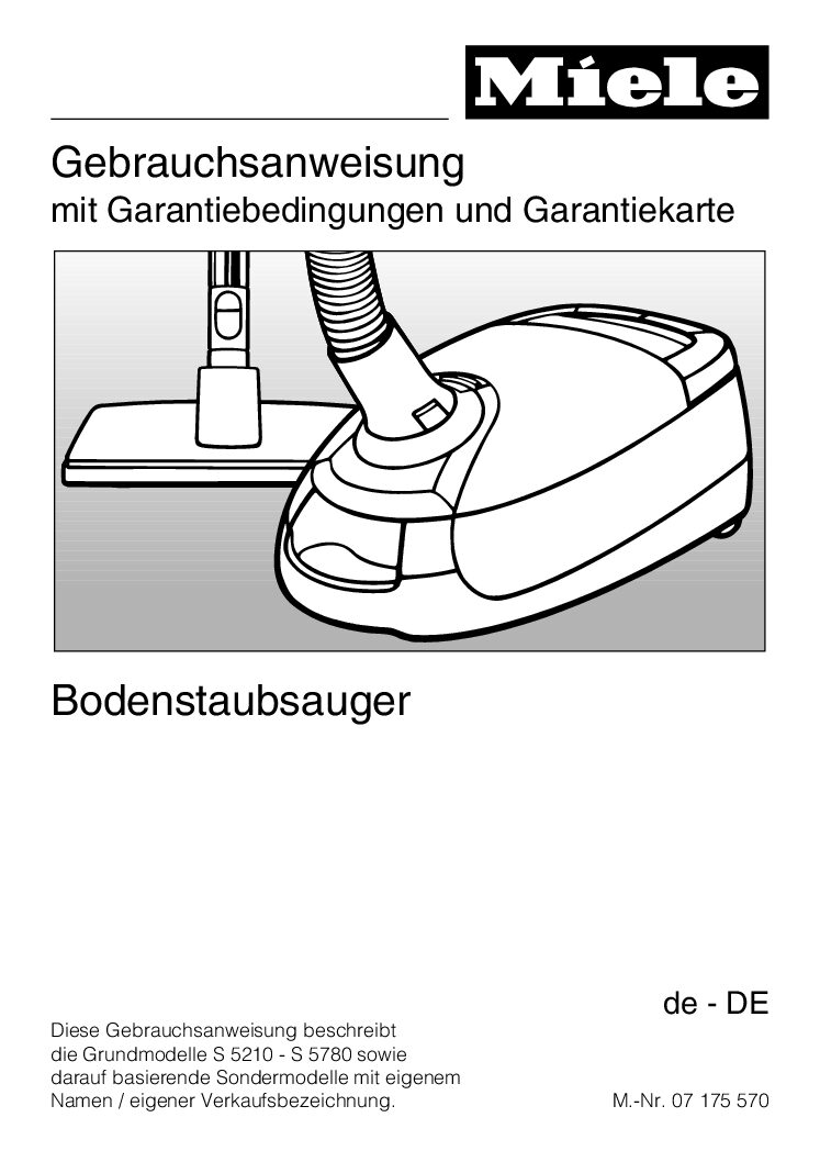 Miele cat dog 5000 Bedienungsanleitung