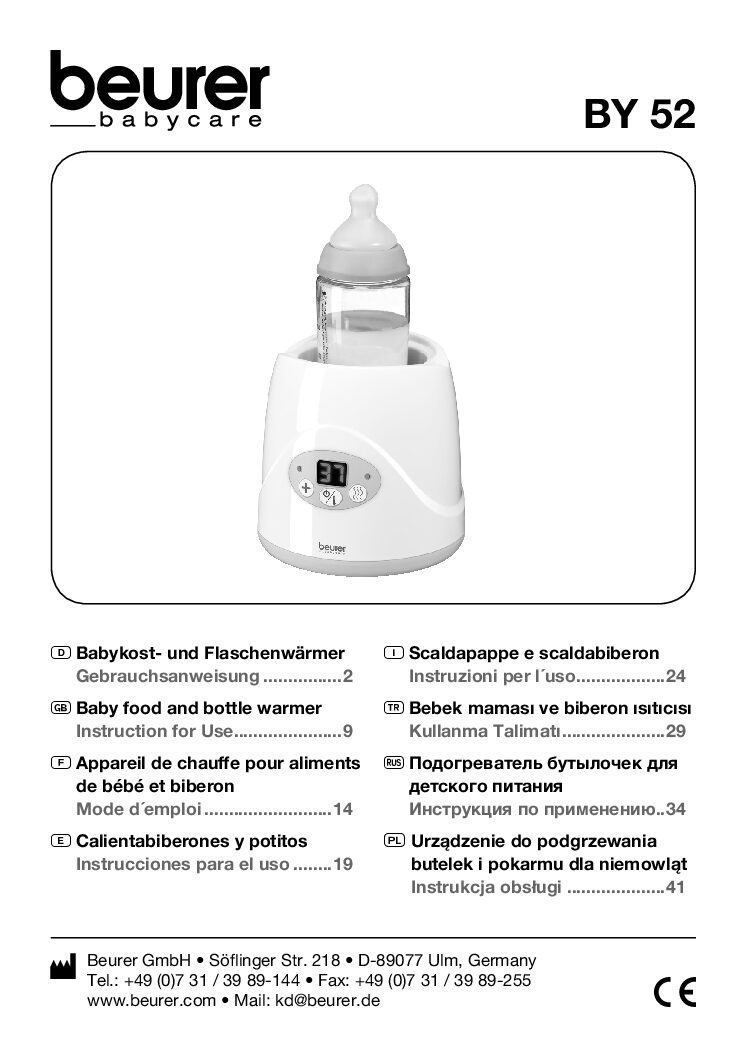 Beurer BY 52 Bedienungsanleitung