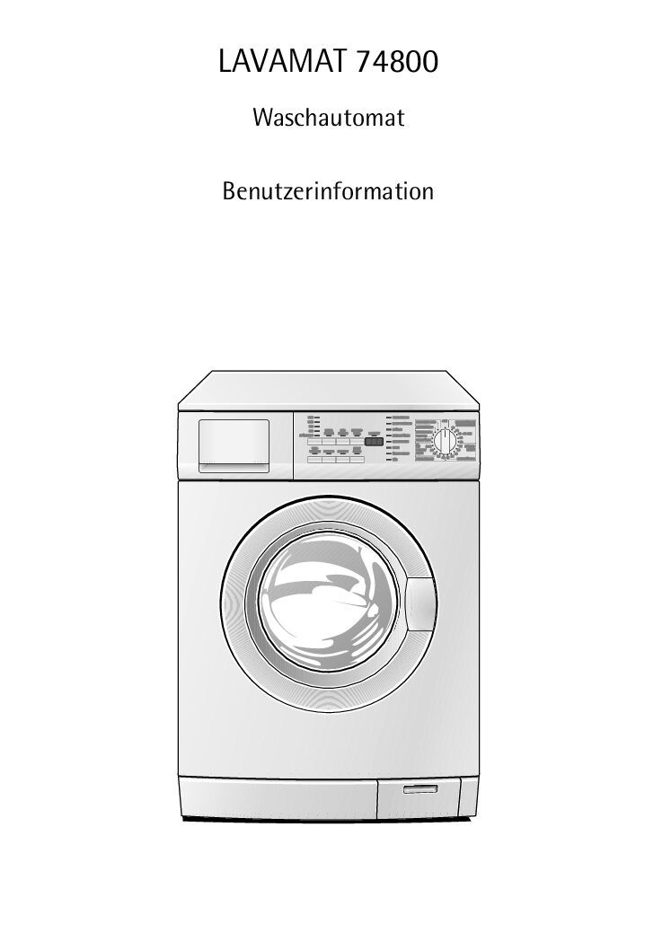 AEG LAVAMAT 74800 Bedienungsanleitung
