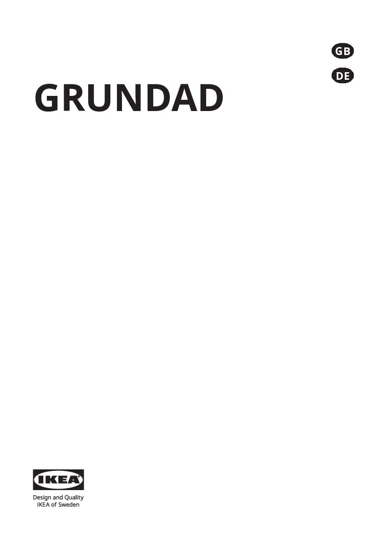 Ikea 404.670.82 Grundad Bedienungsanleitung