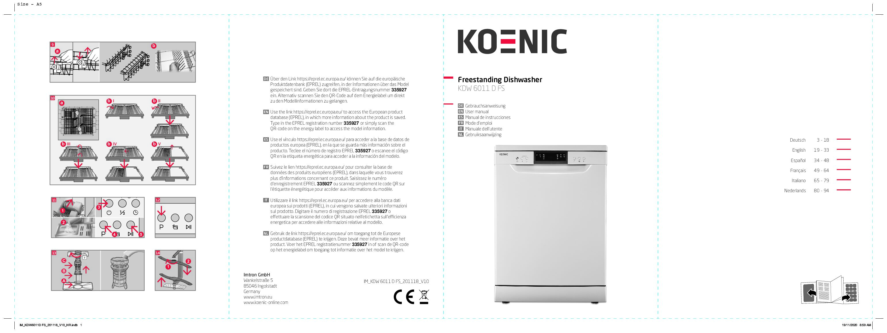 Koenic KDW 6011 D FS Bedienungsanleitung