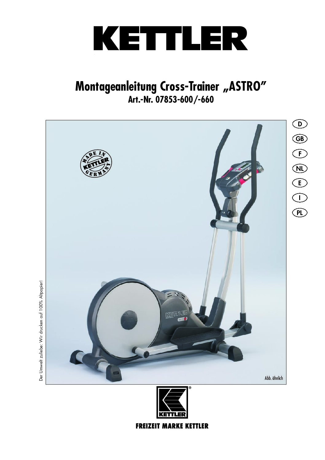 Kettler ASTRO-07853-660 Bedienungsanleitung
