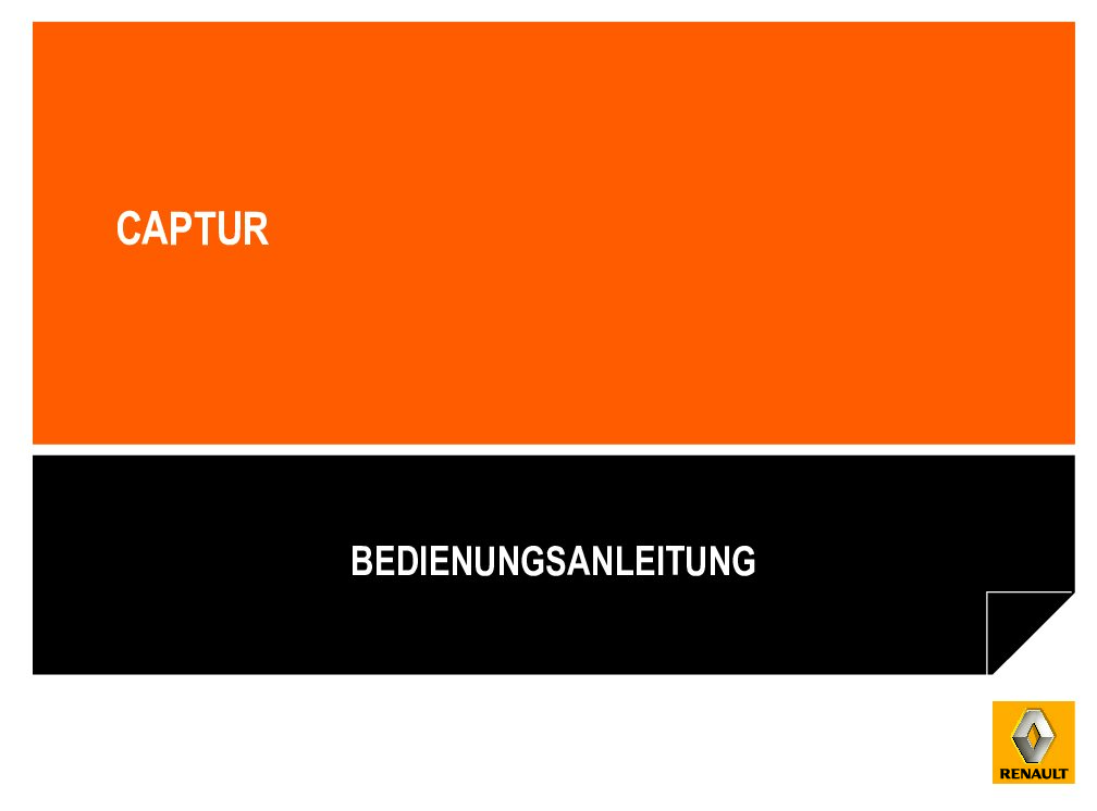 2014 Renault Captur Bedienungsanleitung