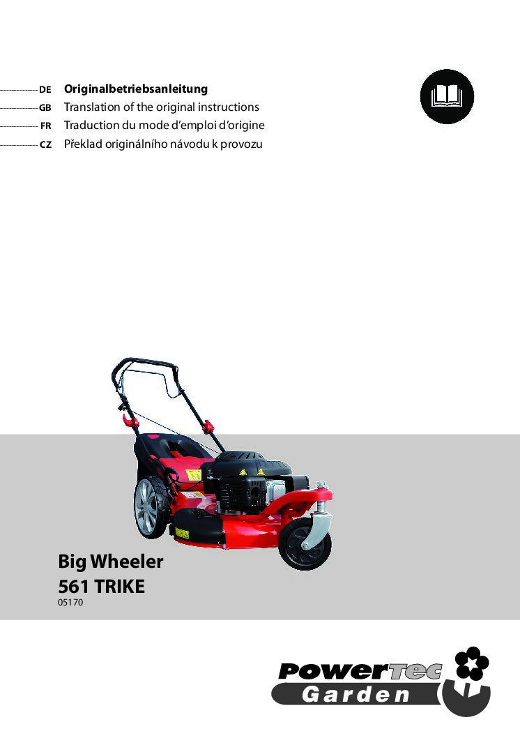 Powertec Garden Big Wheeler 561 TRIKE Bedienungsanleitung