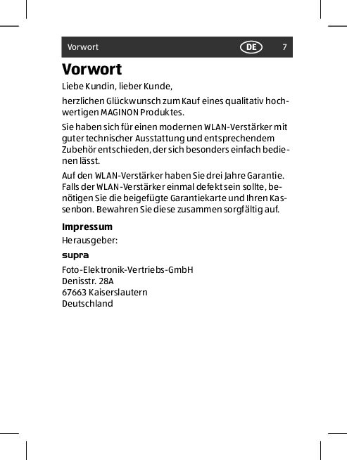Maginon WLR-510 Bedienungsanleitung