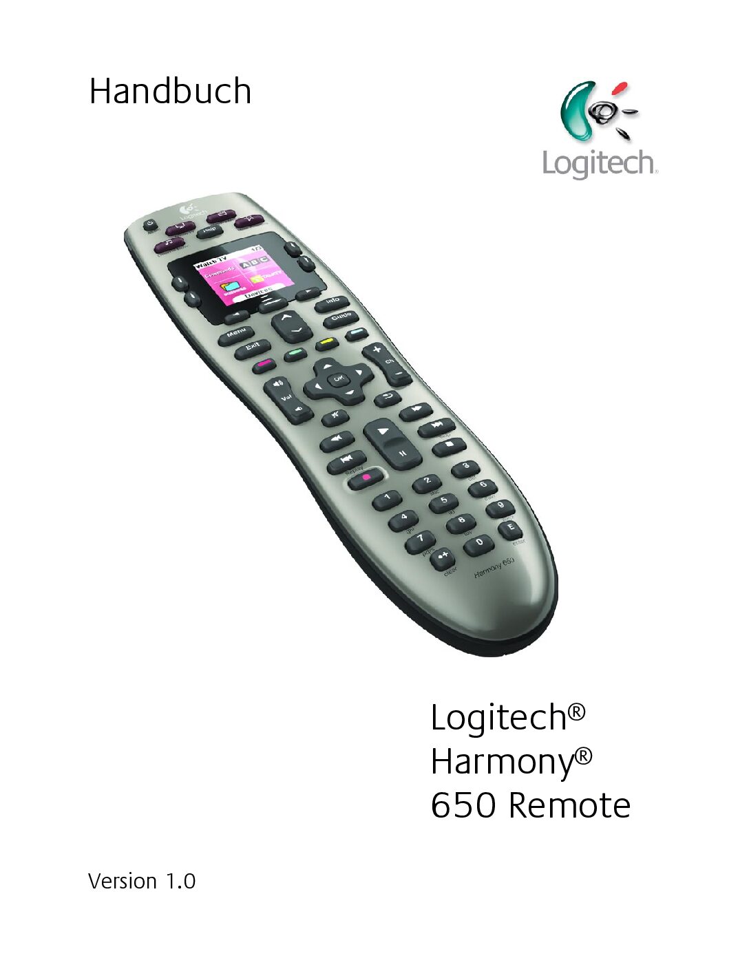 Logitech Harmony 650 Bedienungsanleitung
