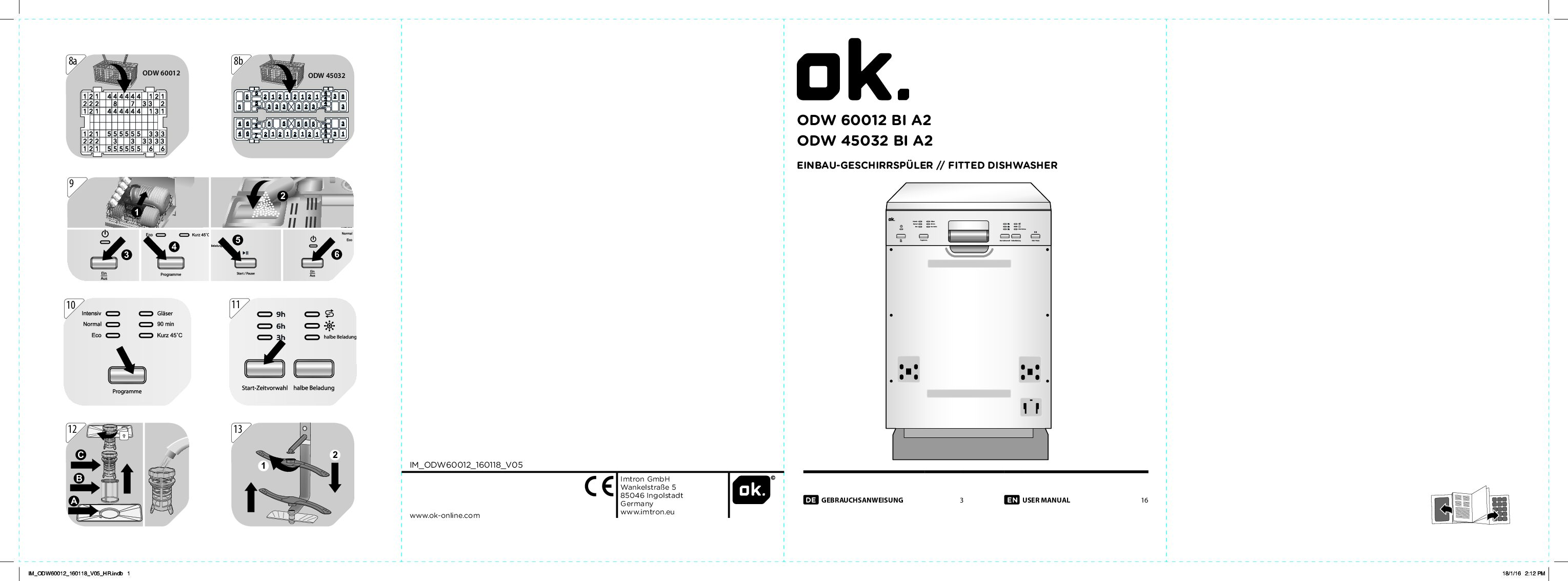 OK ODW 60012 BI A2 Bedienungsanleitung