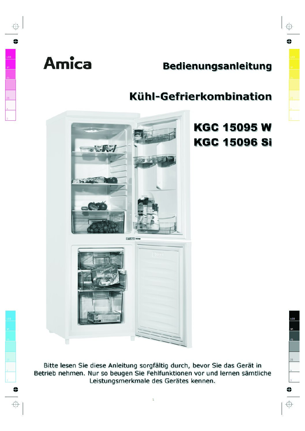Amica KGC 15095 W Bedienungsanleitung