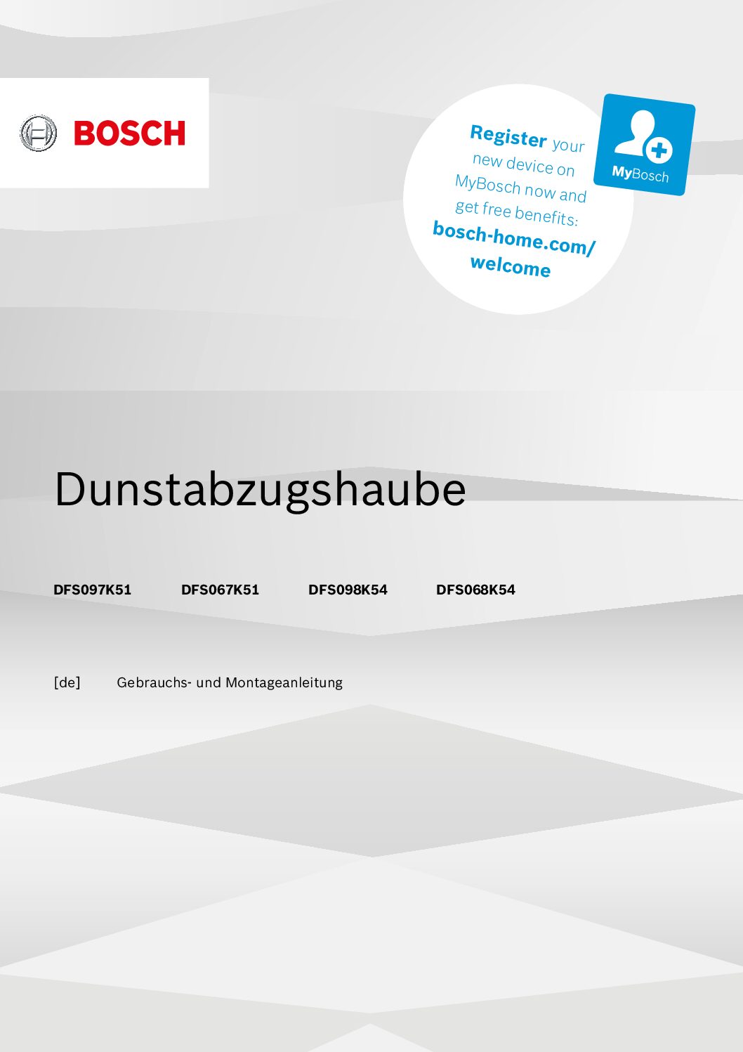 Bosch DFS098K54 Bedienungsanleitung