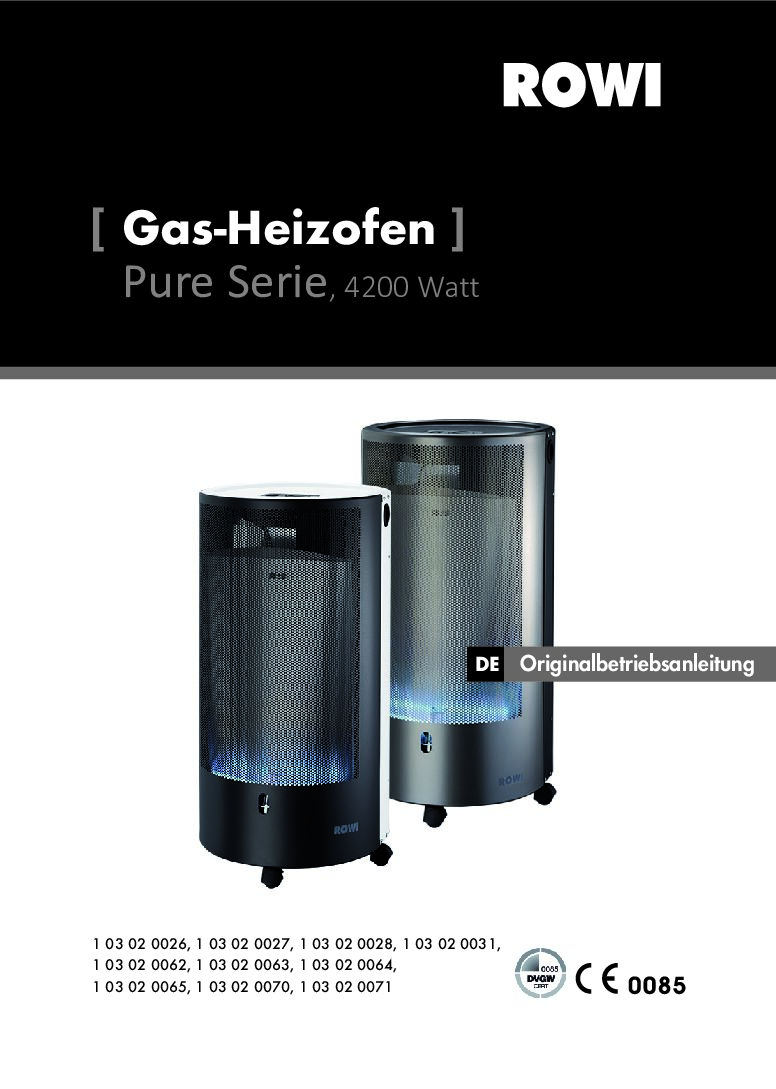 Rowi Blue Flame Bedienungsanleitung