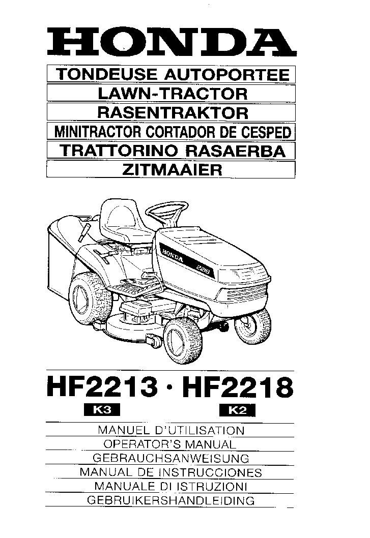 Honda HF2213 Bedienungsanleitung