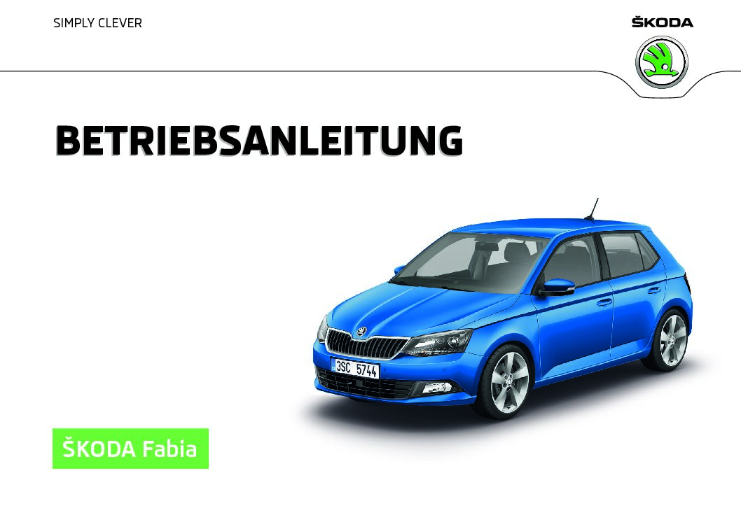 2016 Skoda Fabia Bedienungsanleitung